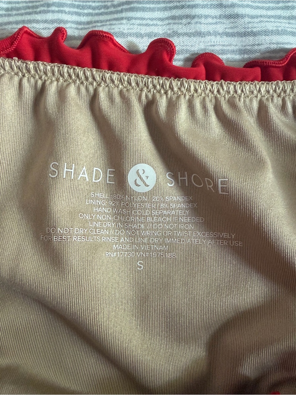 Shade & Shore Red Ruffle Bikini Bottom - Picture 3 of 3